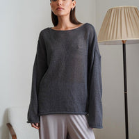 Loose Off-Shoulder Bell Sleeve Sweater