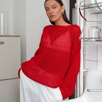 Loose Off-Shoulder Bell Sleeve Sweater