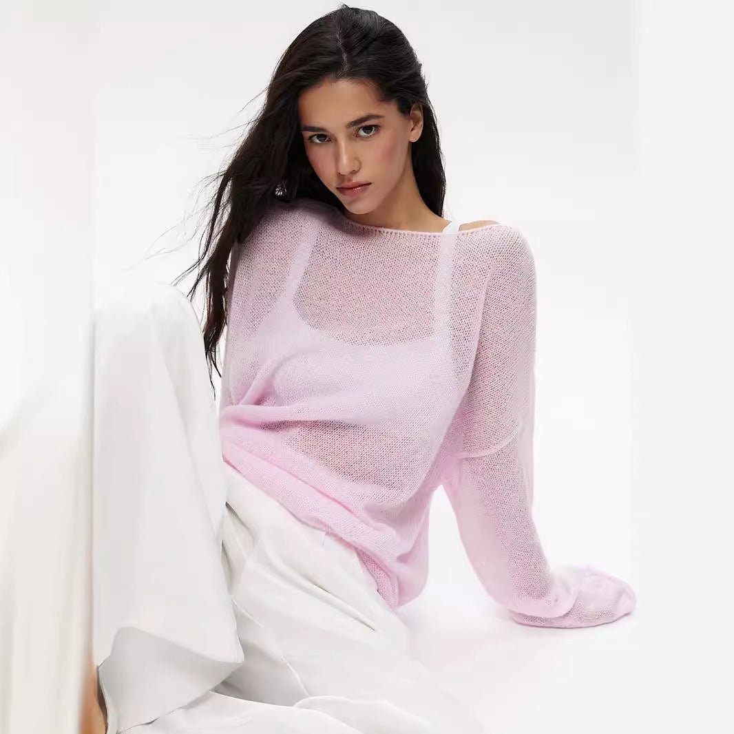 Loose Off-Shoulder Bell Sleeve Sweater