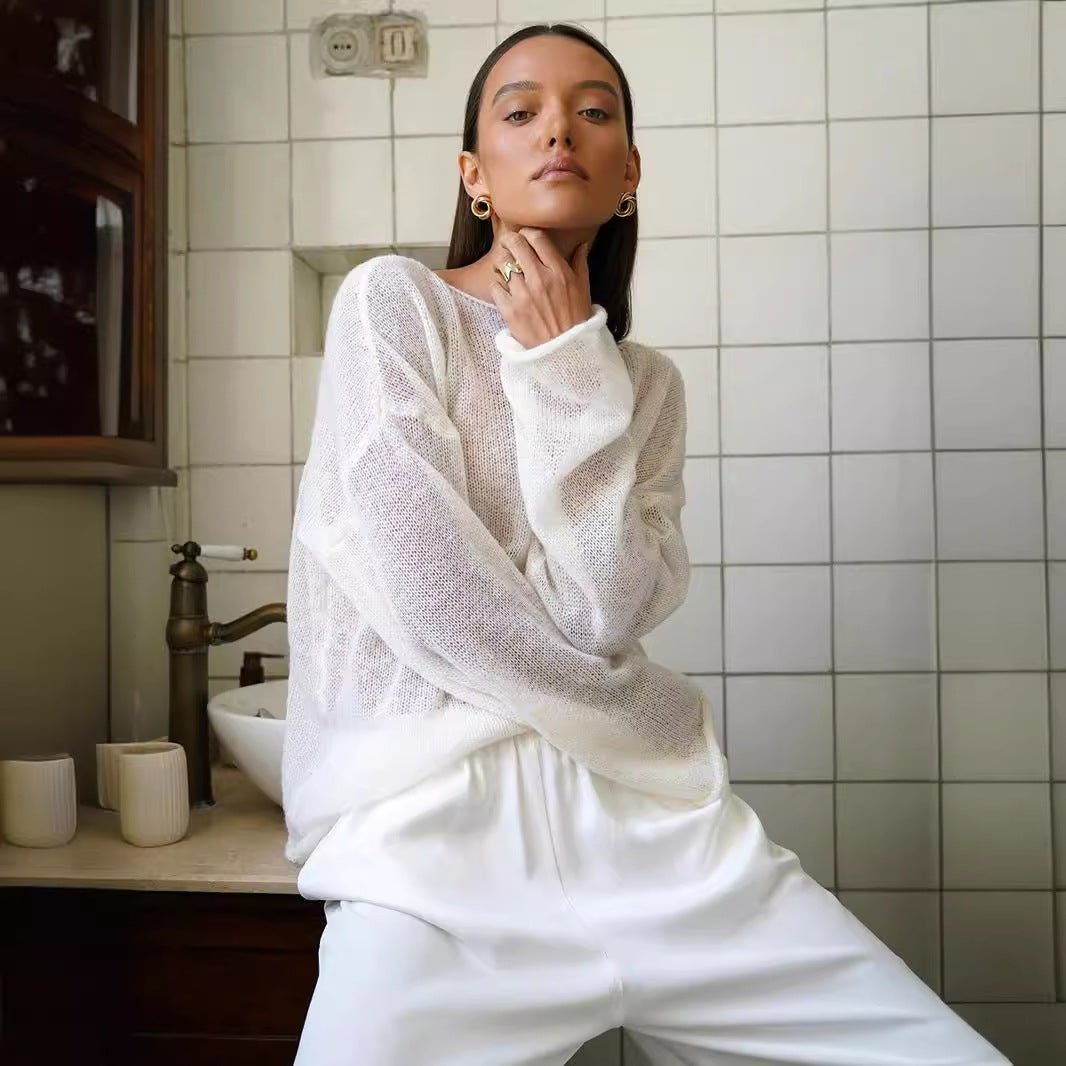 Loose Off-Shoulder Bell Sleeve Sweater