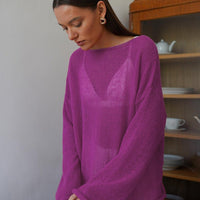 Loose Off-Shoulder Bell Sleeve Sweater