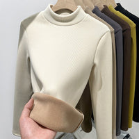 Slim Thermal Fleece Semi-Turtleneck
