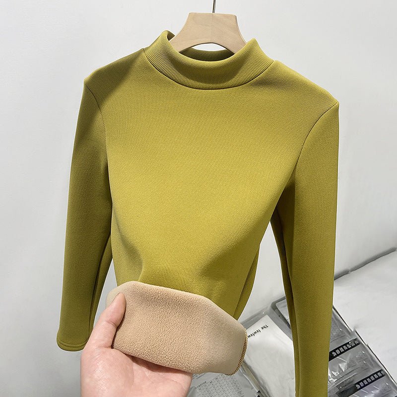 Slim Thermal Fleece Semi-Turtleneck