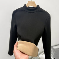 Slim Thermal Fleece Semi-Turtleneck