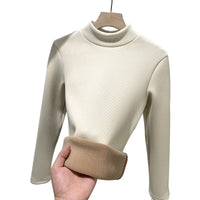 Slim Thermal Fleece Semi-Turtleneck