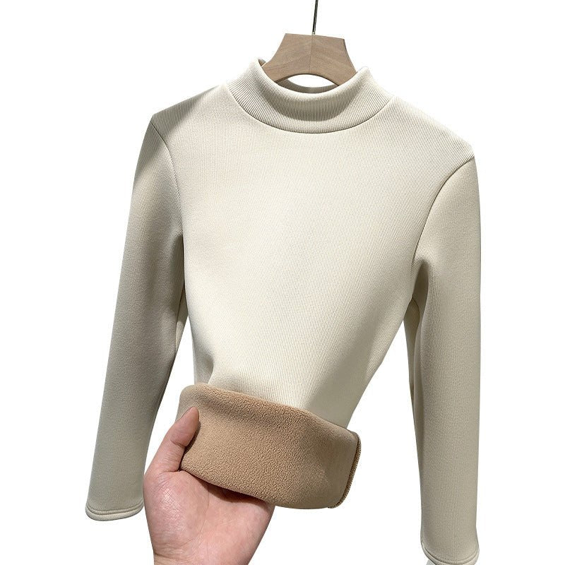 Slim Thermal Fleece Semi-Turtleneck