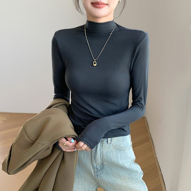Slim Semi-Turtleneck Mask Pullover