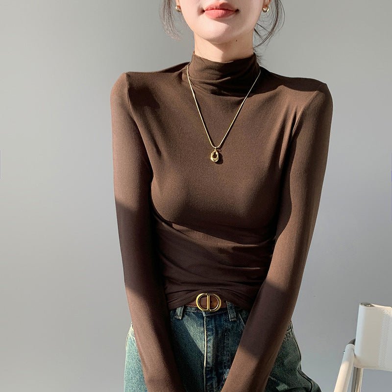 Slim Semi-Turtleneck Mask Pullover