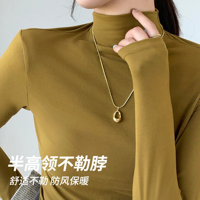 Slim Semi-Turtleneck Mask Pullover