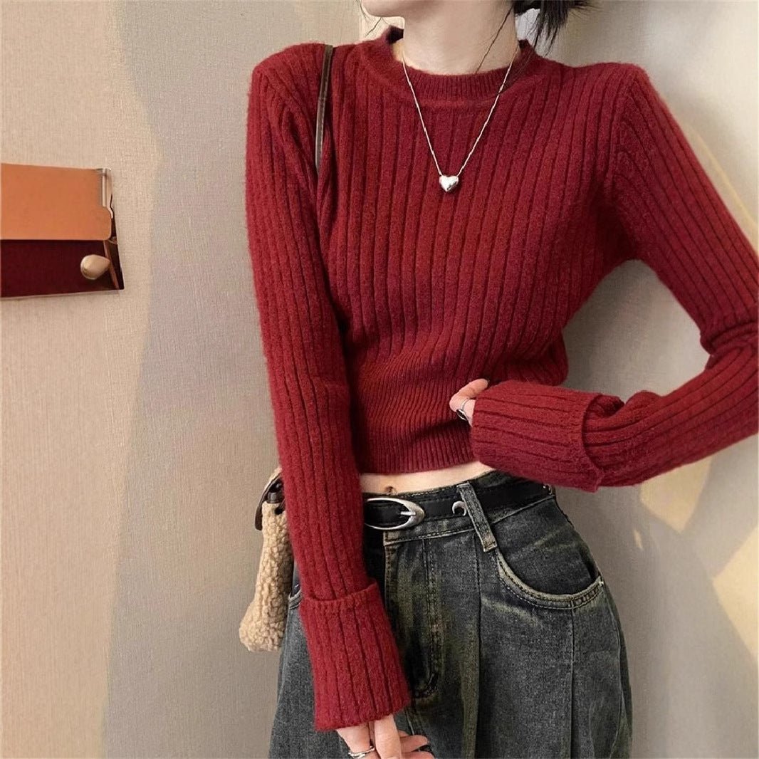 Women’s Slim Fit Solid Color Viscose Knit Sweater