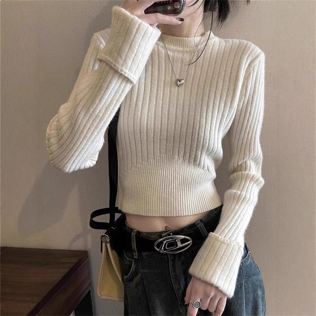 Women’s Slim Fit Solid Color Viscose Knit Sweater