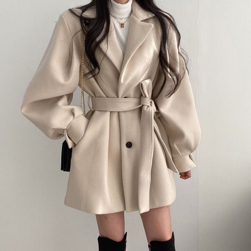 Slim Wool Bow Blazer