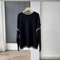 Loose Thick Crew Neck Lazy Pullover