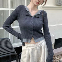 Solid V-Neck Commuter Cardigan