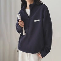 Stand-Up Collar Casual Pullover