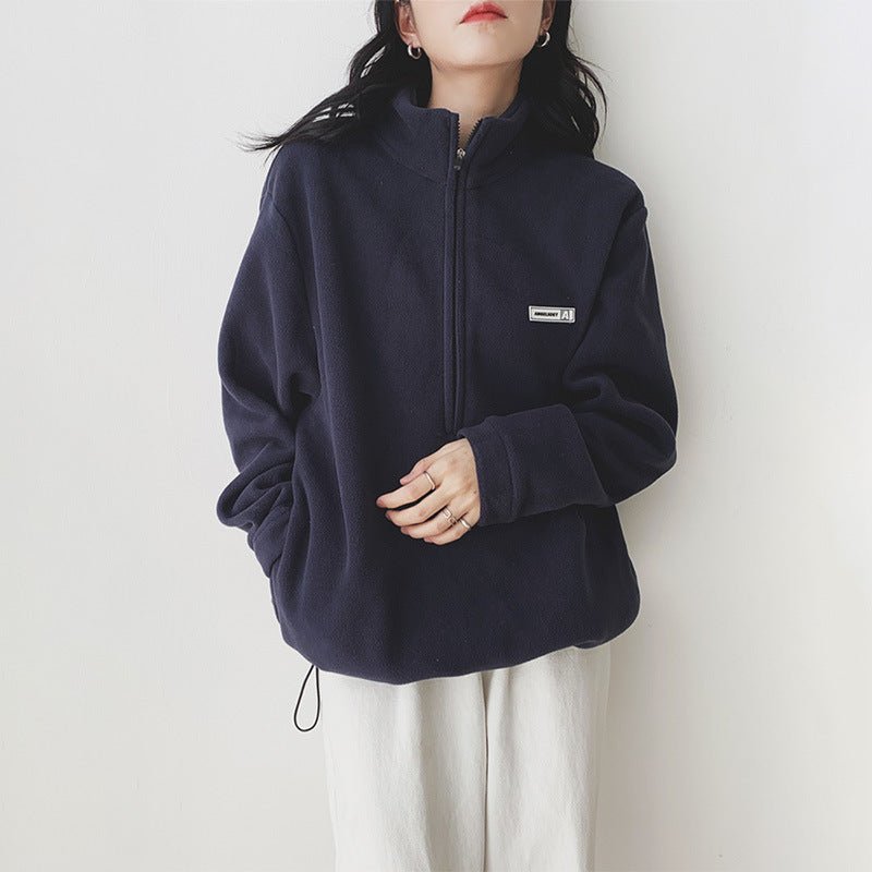 Stand-Up Collar Casual Pullover