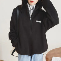 Stand-Up Collar Casual Pullover
