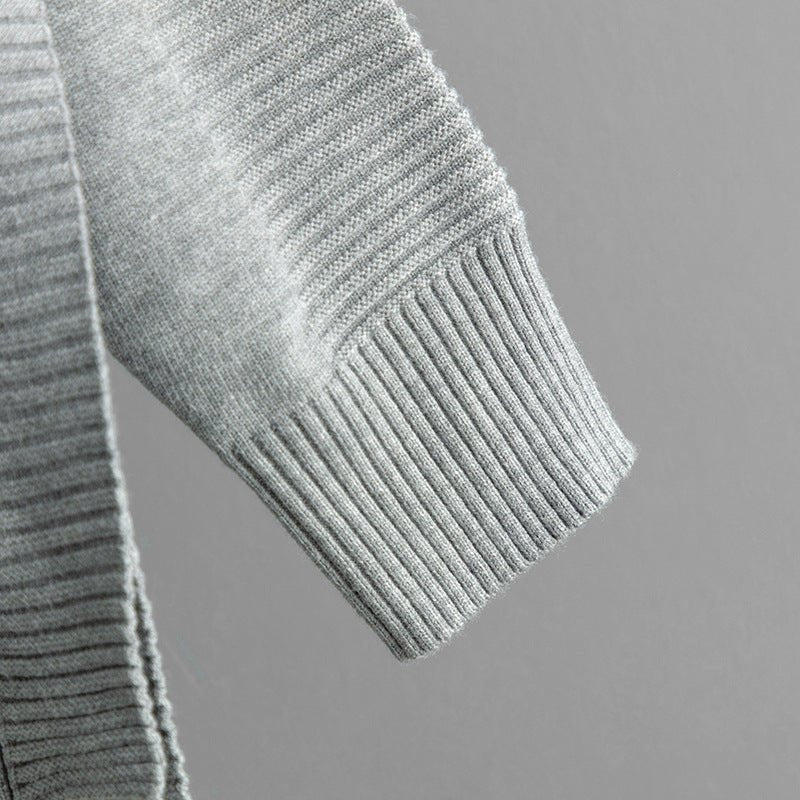 Semi-Turtleneck & Knit Hip Skirt Set