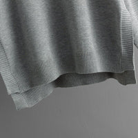 Semi-Turtleneck & Knit Hip Skirt Set