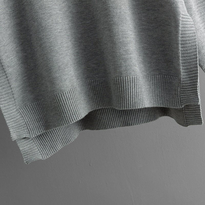 Semi-Turtleneck & Knit Hip Skirt Set