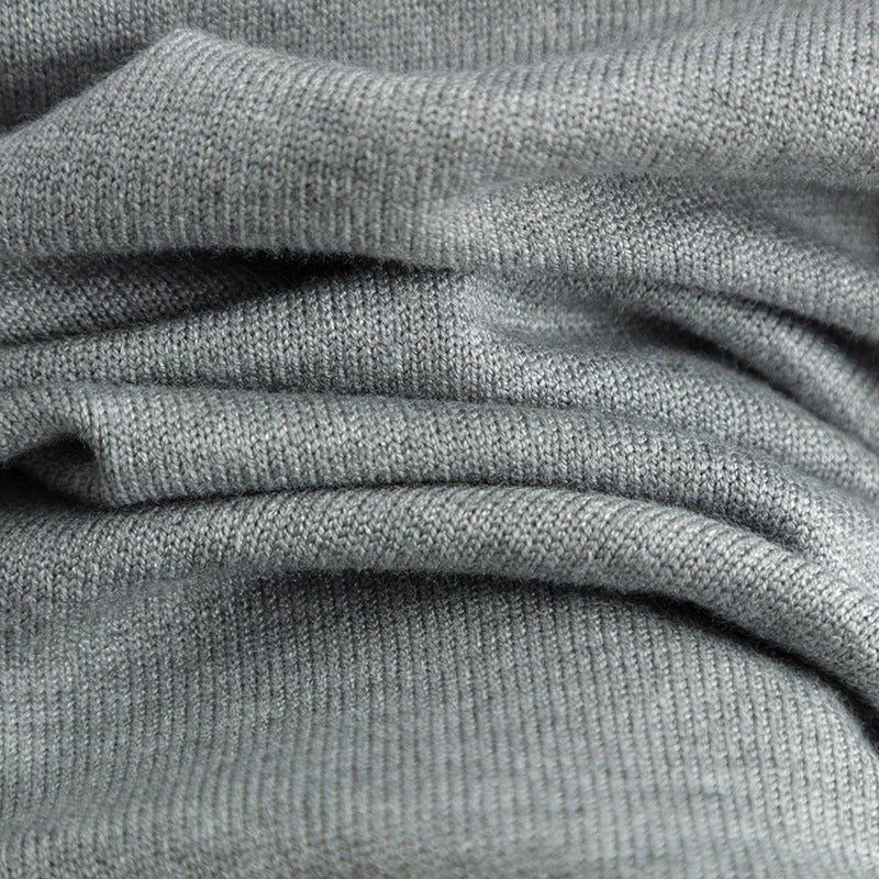 Semi-Turtleneck & Knit Hip Skirt Set