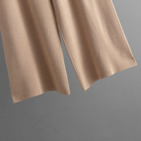 Loose Sweater & Slim Wide-Leg Pants Set