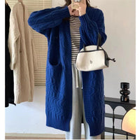 V-Neck Cable Knit Cardigan w/ Pockets