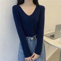 Slim V-Neck Core-Spun Pullover