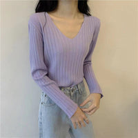 Slim V-Neck Core-Spun Pullover