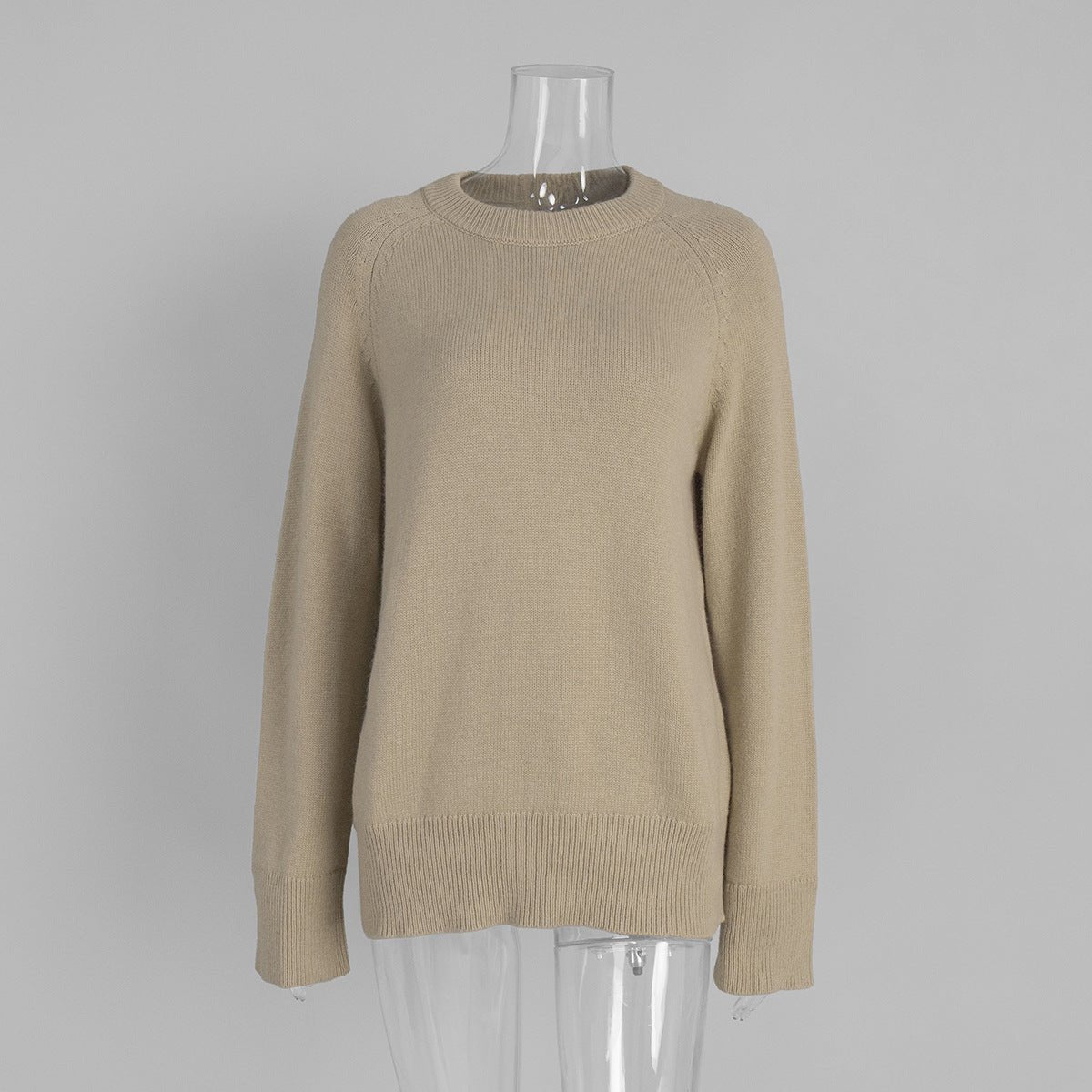 Loose Wool Blend Knit Pullover