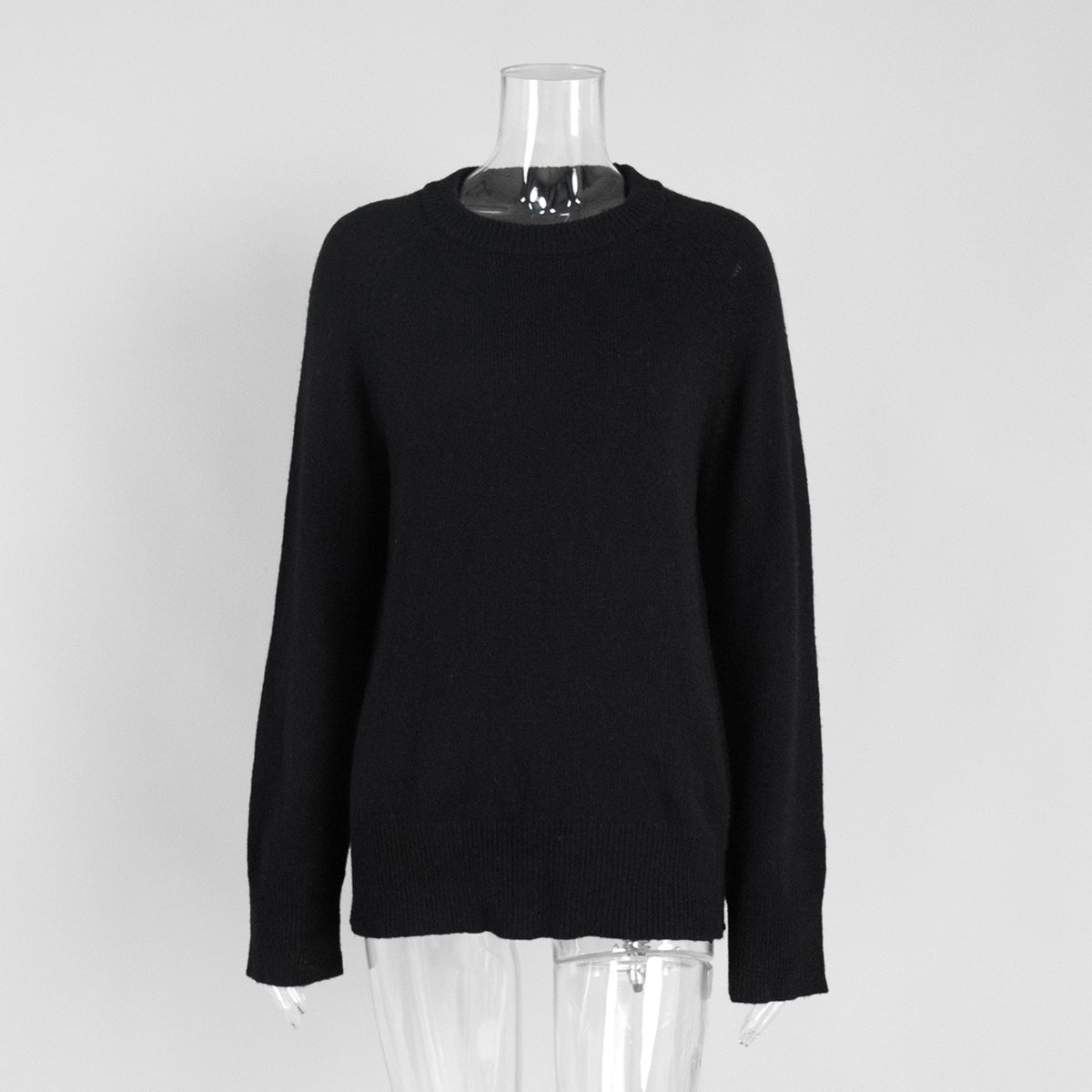 Loose Wool Blend Knit Pullover