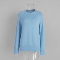 Loose Wool Blend Knit Pullover