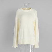 Loose Wool Blend Knit Pullover