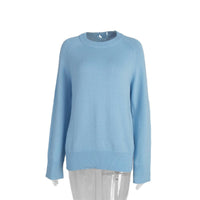 Loose Wool Blend Knit Pullover