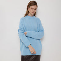 Loose Wool Blend Knit Pullover