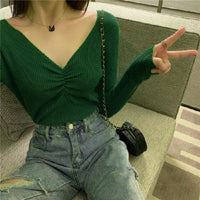 Slim V-Neck Commuter Pullover