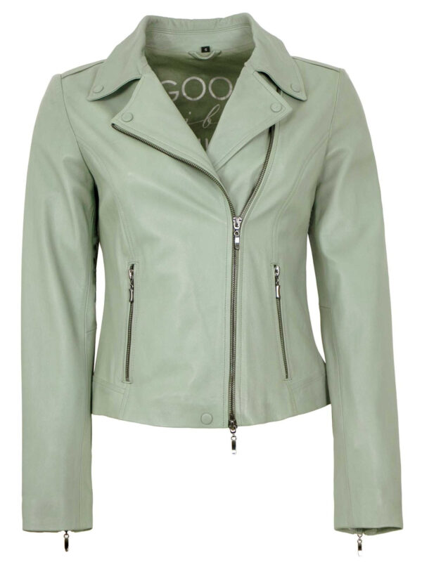 Genuine Leather Jacket in Jade Green