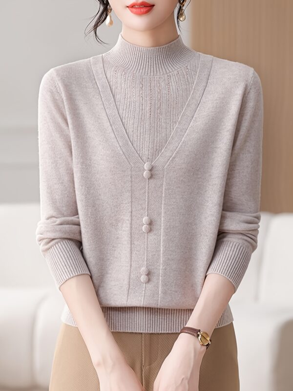 Winter Pure Wool Half-High Collar Faux