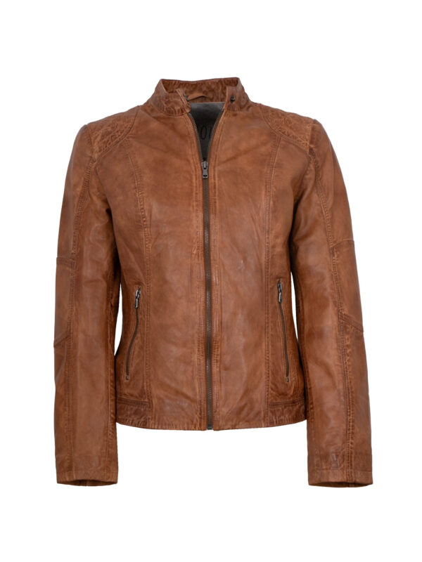Genuine Leather Jacket in Lamb Nappa